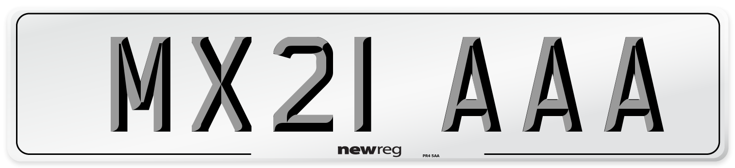 MX21 AAA Number Plate from New Reg
